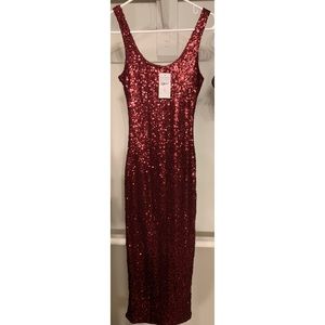 No tomorrow sequin dress ( Burgundy )